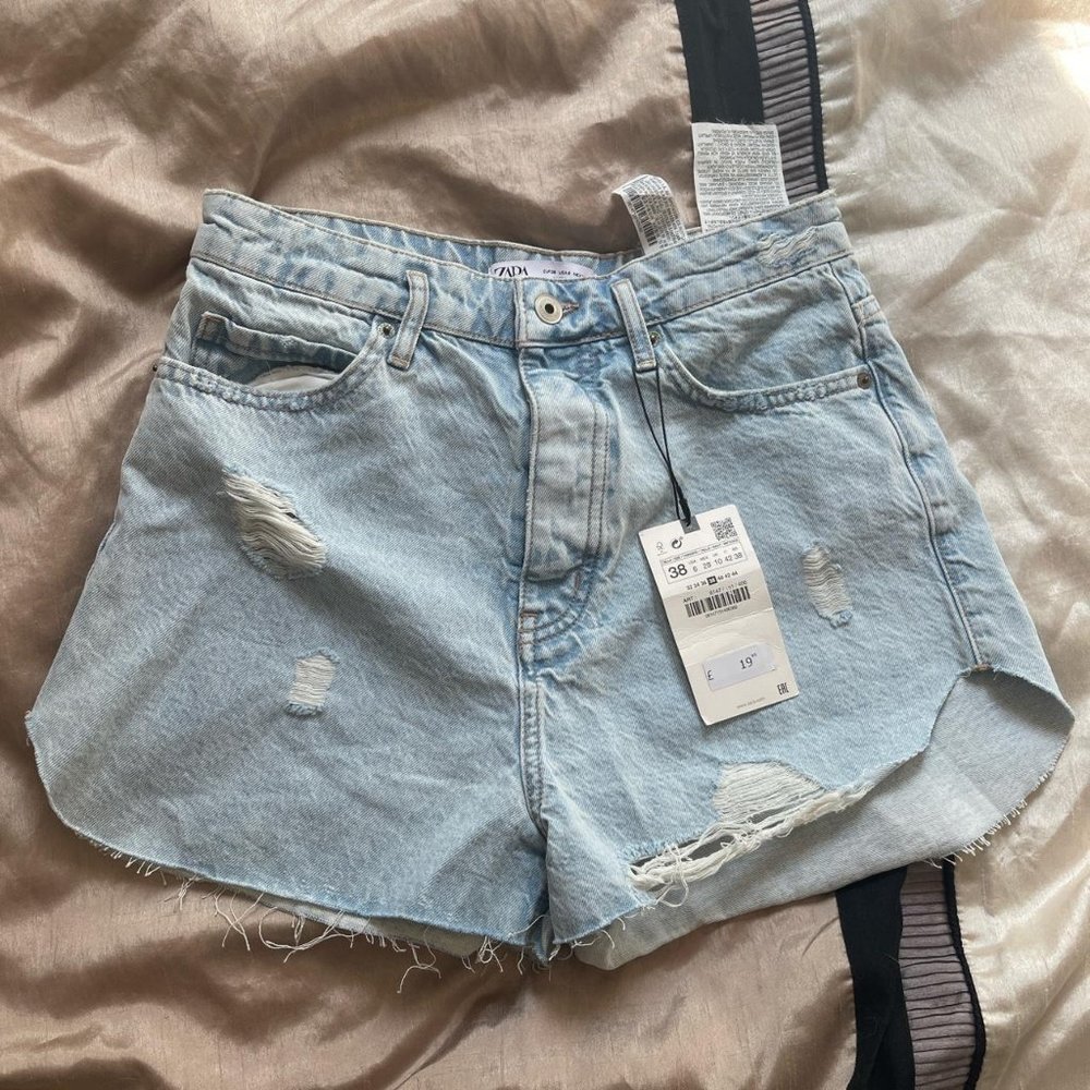 Zara Womens Blue Shorts